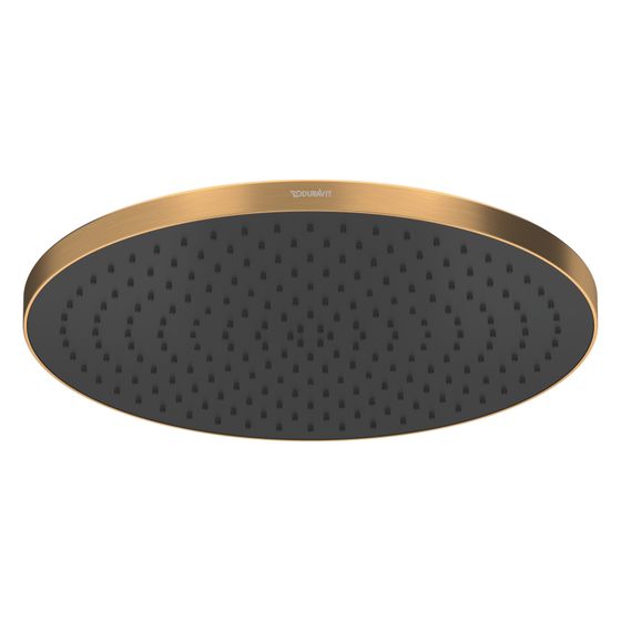 Duravit Kopfbrause, Bronze gebürstet, Kunststoff, MinusFlow, Rund, d. Kopfbrause 230mm, 9l/min, Rain, Decken-/Wandmontage