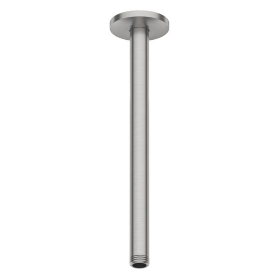 Duravit Brausearm Länge 300mm Deckemontage Rosette rund, Edelstahl gebürstet