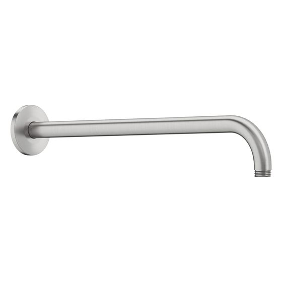 Duravit Brausearm Länge 410mm Wandmontage Rosette rund, Edelstahl gebürstet