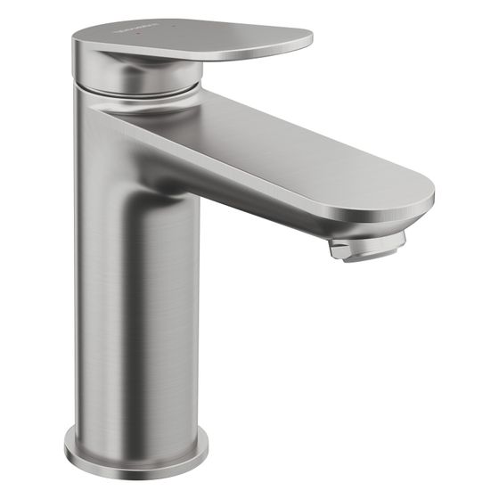 Duravit Wave Einhebel-Waschtischmischer M, Edelstahl gebürstet, 5l/min, Hebelgriff, Ausladung 122mm, Höhe 171mm