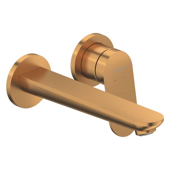 Duravit Wave Einhebel-Waschtischmischer, Bronze gebürstet, 5l/min, Hebelgriff, Ausladung 202mm, Höhe 65mm