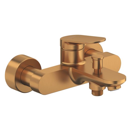 Duravit Wave Einhebel-Wannenmischer Aufputz, Bronze gebürstet, S-Anschlüsse, 1/2