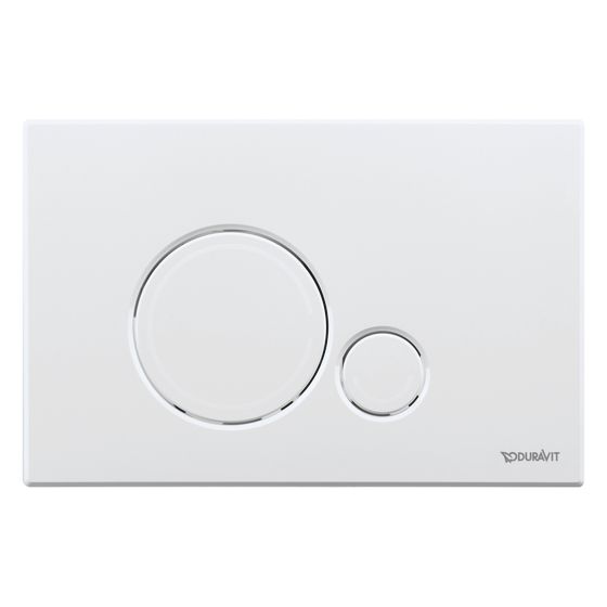 Duravit DuraSystem Betätigungsplatte mechanisch für WC Beta 120 Dual Flush Aufgesetzt, Weiß