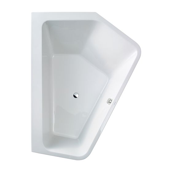 Duravit Paiova Badewanne 5 460x1300x1770mm, 205l, Weiß glänzend, Fünfeck, Ecke R, 2 Rückenschrägen Nahtlose Acrylverkl.