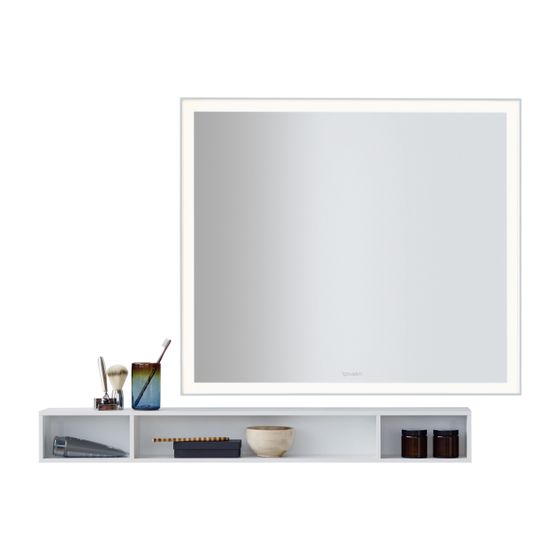 Duravit L-Cube Regalelement Wandmontage 140x800x120mm, Mattweiß, 3 oF, mit Befestigungsmaterial