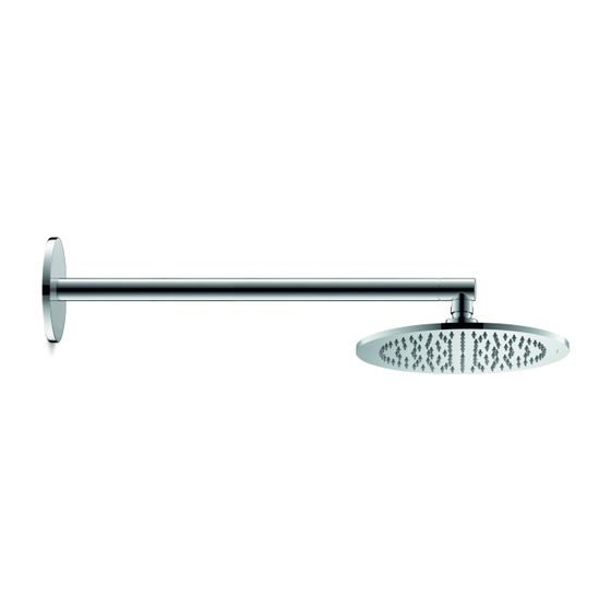 Duravit Brausearm Länge 485mm Wandmontage Rosette rund, Chrom Hochglanz