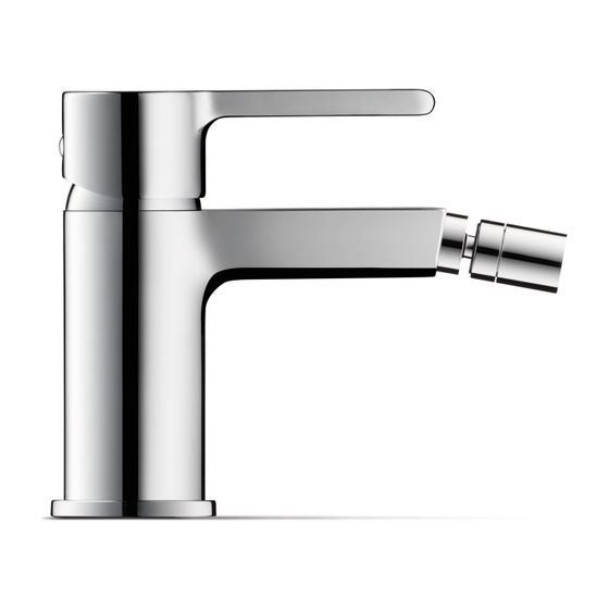 Duravit B.2 Einhebel-Bidetmischer, Chrom HG, Standmontage, Ausladung 127mm, Chrom, Höhe 131mm, 127mm, 5l/min, mit Garnitur