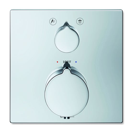 Duravit C.1 Brausethermostat Unterputz, Anzahl Verbraucher 2, Chrom Hochglanz, 20.5l/min, Rosette eckig, 150x150mm