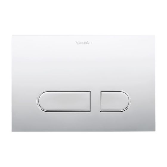 Duravit DuraSystem A1 Betätigungsplatte mechanisch für WC Dual Flush Aufgesetzt/Fächenbündig, Chrom Hochglanz