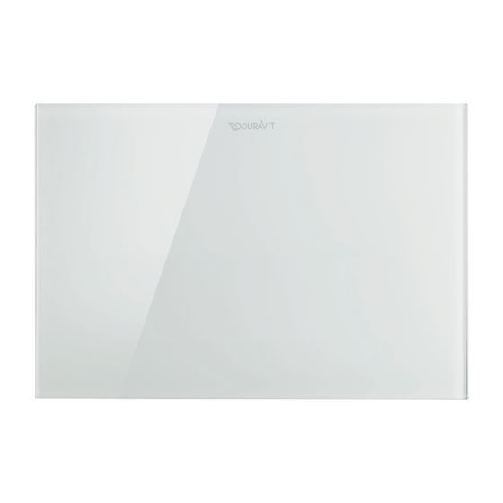 Duravit DuraSystem A2 Betätigungsplatte elektronisch für WC Infrarot Netzanschluss Dual Flush Aufgesetzt, Glas Weiß