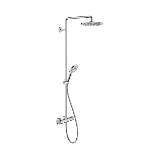 Duravit C.1 Duschsystem, Chrom, Thermostat, Kopfbrause 230mm, 12l/min, höhenverstellbar, 1200mm