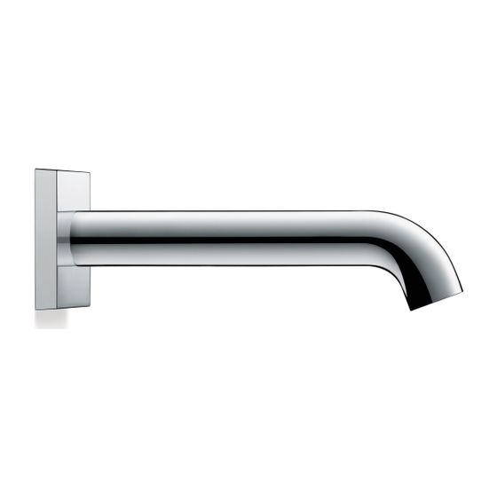 Duravit C.1 Wanneneinlauf Wandmontage, Chrom Hochglanz, Rosette eckig, Ausladung 205 mm,19 l/min