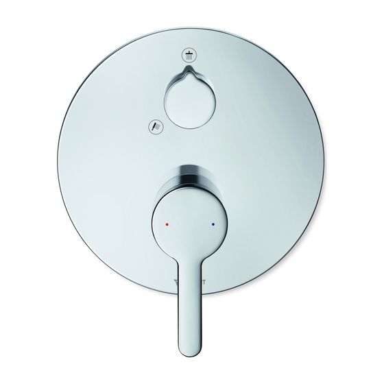 Duravit C.1 Einhebel-Brausemischer Unterputz, Anzahl Verbraucher 2, Chrom, Hand-/Kopfbrause, 22,5l/min, Rosette rund, d.170mm