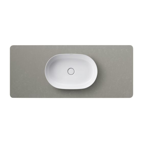 Duravit Luv Konsole 595x1388x20mm, 1 Ausschnitt/Waschplatz, Luv Konsole, Grau poliert, ohne Konsolenträger