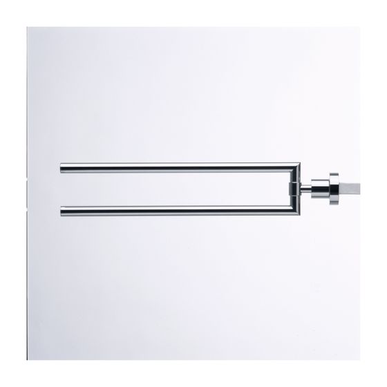 Duravit D-Code Handtuchhalter 447x50x90mm, Chrom, Messing, 2 Arme, mit Befestigungsmaterial, für Wandbefestigung