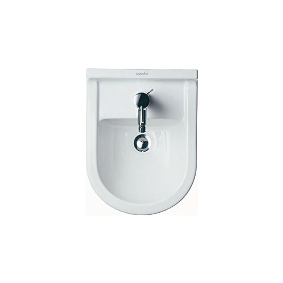 Duravit Starck 3 Wandbidet 540x365x335mm, Weiß Hochglanz, 1 HL, HLB, Überlauf, verdeckte Befestigung