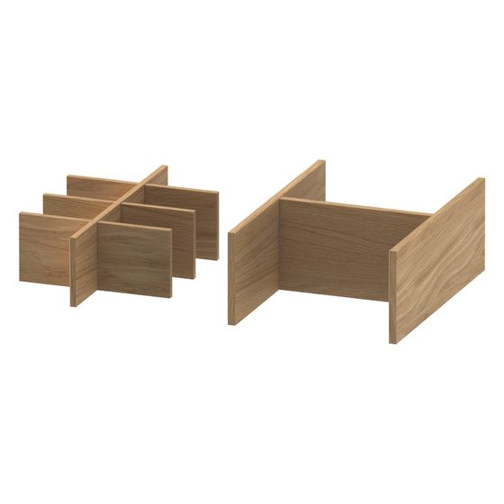 Duravit Universal Einrichtungssystem Set 422x321x120mm Eiche Natur massiv, Massivholz, für Waschtischunterbau