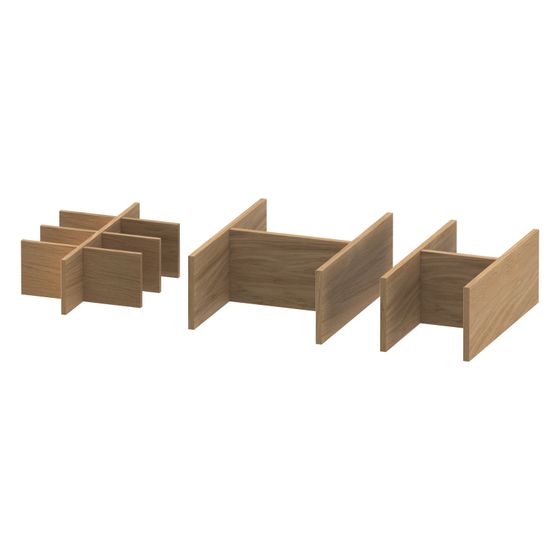 Duravit Universal Einrichtungssystem Set 694x371x120mm Eiche Natur massiv, Massivholz, für Waschtischunterbau