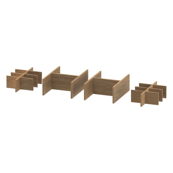 Duravit Universal Einrichtungssystem Set 844x321x120mm Eiche Natur massiv, Massivholz, für Waschtischunterbau