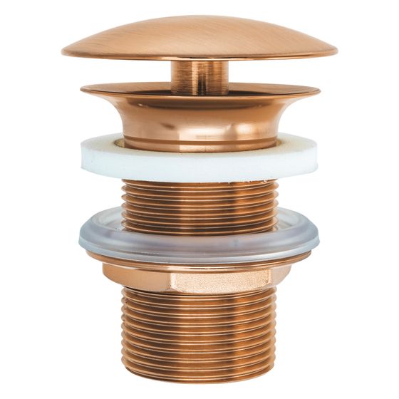 Duravit Universal Schaftventil, Bronze gebürstet, Waschtisch ohne ÜL Höhe 75mm, Messing Ventilabdeckhaube, d.72mm