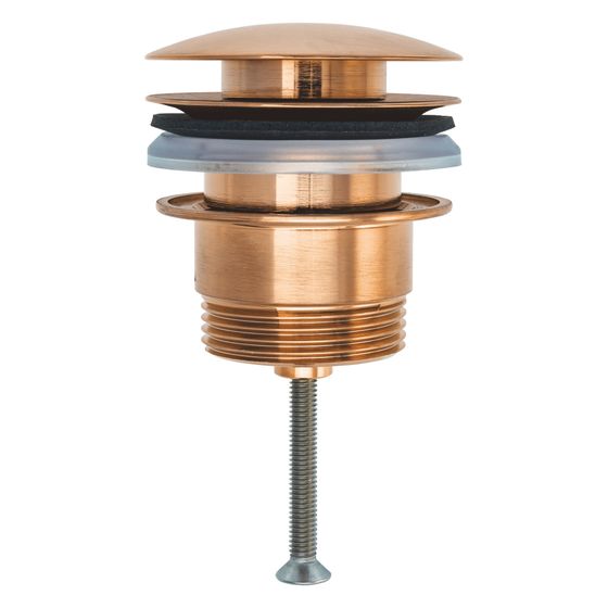 Duravit Push-open Ventil Universal, Bronze gebürstet, geeignet für Waschtisch mit Überlauf, d.63,5mm