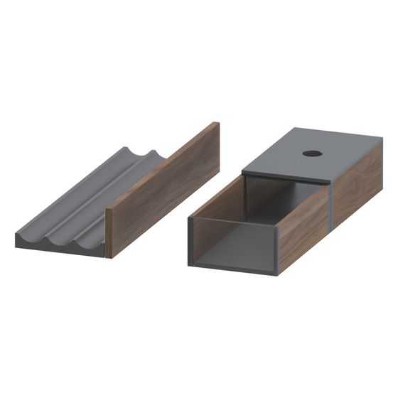 Duravit Universal Einrichtungssystem Set 208x271x55mm AM Nussbaum, Massivholz, für Waschtischunterbau