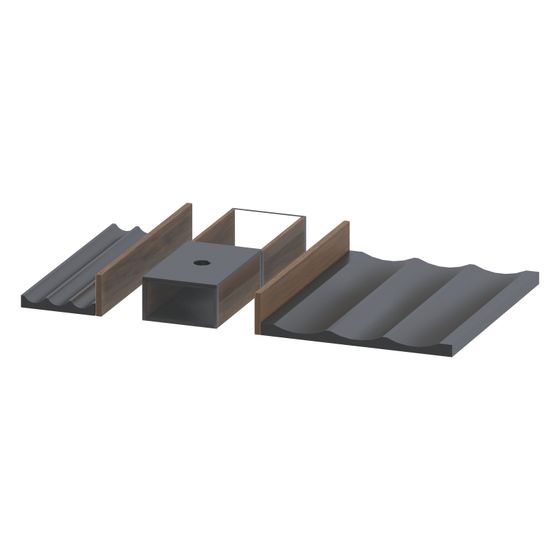 Duravit Universal Einrichtungssystem Set 462x321x55mm AM Nussbaum, Massivholz, für Waschtischunterbau