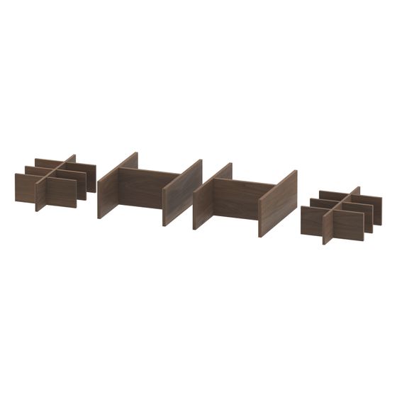 Duravit Universal Einrichtungssystem Set 844x321x120mm AM Nussbaum, Massivholz, für Waschtischunterbau