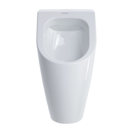 Duravit ME by Starck Urinal 350x300x585mm Weiß Hochglanz WonderGliss, Rimless, Absauger, ohne Fliege, Zulauf hinten, waagerecht