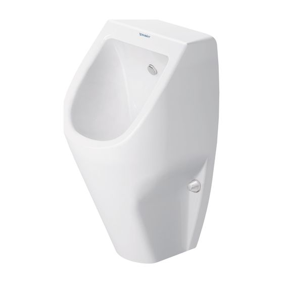 Duravit D-Code Urinal 290x305x565mm Weiß Hochglanz Rimless, Verdrängung, Zulauf hinten, waagerecht