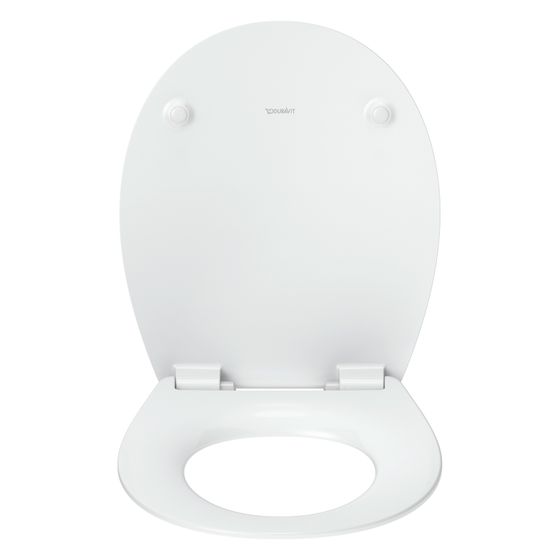 Duravit Univavo WC-Sitz oval Weiß, 373x50x448mm, mit Absenkautomatik, Sitzgarnitur abnehmbar, überlappend