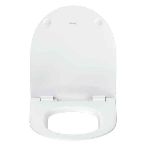 Duravit Univavo WC-Sitz D-shaped Weiß, 364x45x421mm, mit Absenkautomatik, Sitzgarnitur abnehmbar, überlappend