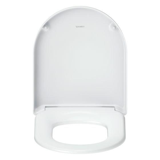 Duravit Univavo WC-Sitz D-shaped Weiß, 368x51x432mm, mit Absenkautomatik, Sitzgarnitur abnehmbar, überlappend