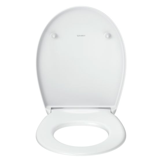 Duravit Univavo WC-Sitz oval Weiß, 368x51x452mm, mit Absenkautomatik, Sitzgarnitur abnehmbar, überlappend