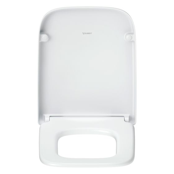 Duravit Univavo WC-Sitz eckig Weiß, 362x50x438mm, mit Absenkautomatik, Sitzgarnitur abnehmbar, überlappend