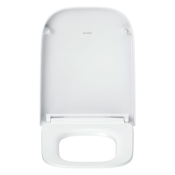 Duravit Univavo WC-Sitz eckig Weiß, 355x49x448mm, mit Absenkautomatik, Sitzgarnitur abnehmbar, überlappend