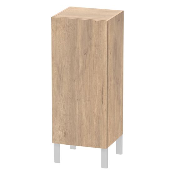 Duravit L-Cube Halbhochschrank Echtholzfurnier variabel 200-363x250-500x600-900mm Eiche Marm.Matt, 1 Tür L, 2 Glas-FB, Grifflos