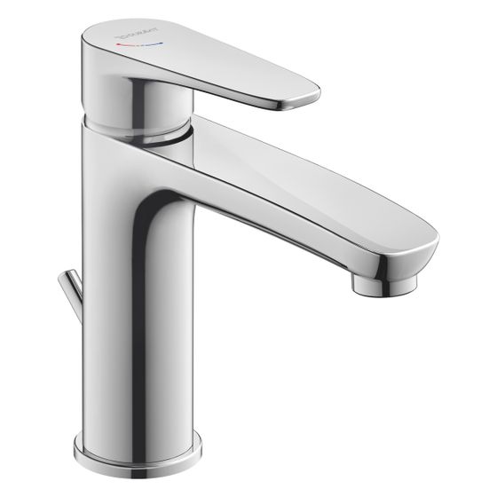 Duravit B.1 Einhebel-Waschtischmischer M FreshStart und MinusFlow, Chrom, 4l/min, mit Garnitur, Ausladung 139mm, Höhe 169mm