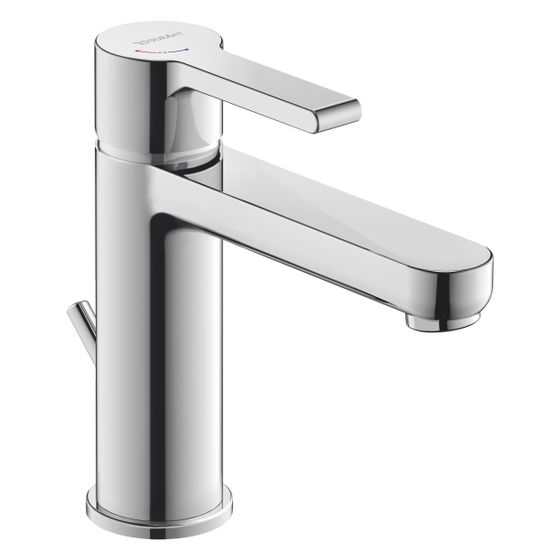 Duravit B.2 Einhebel-Waschtischmischer M FreshStart und MinusFlow, Chrom, 4l/min, mit Garnitur, Ausladung 139mm, Höhe 165mm