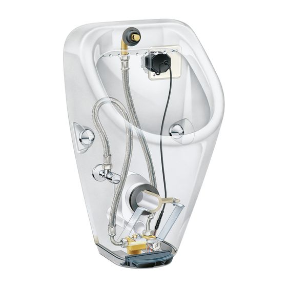 Duravit Design Classics Elektronisches Urinal 315x345x635mm, Weiß Hochglanz, WonderGliss, Batterie, geschlossen, Absauger