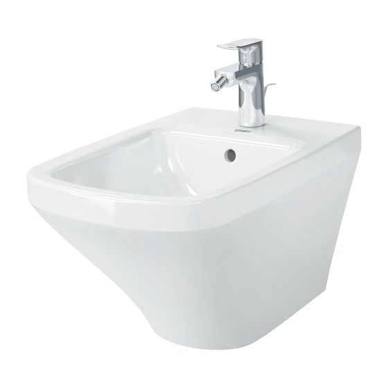 Duravit DuraStyle Wandbidet 540x370x325mm Weiß Hochglanz, WonderGliss, 1 HL, HLB, Überlauf, verdeckte Befestigung