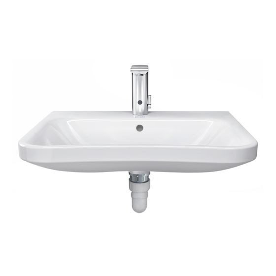 Duravit DuraStyle Waschtisch 570x650x170mm wandh. Weiß Hochglanz, Rechteckig, WonderGliss, 1 WP mittig, 1 HL mittig, mit ÜL