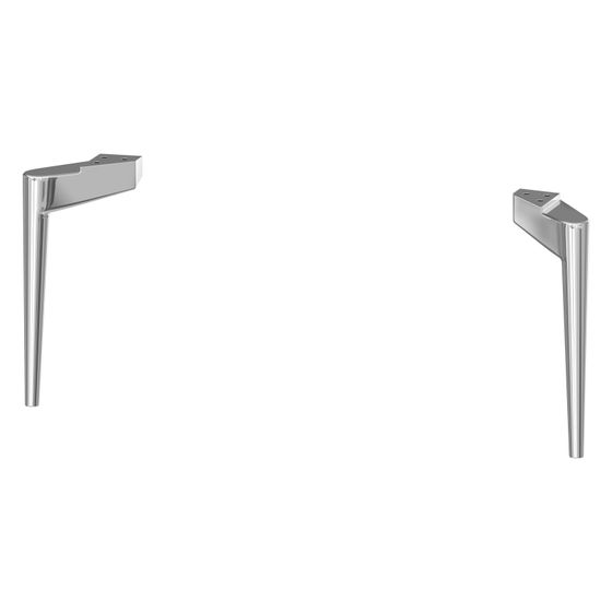 Duravit Sockelfuß Sivida 100x30x250mm 2er Set C für Serie Sivida bodenstehende Konsole-/Waschtischunterbau Chrom glänzend