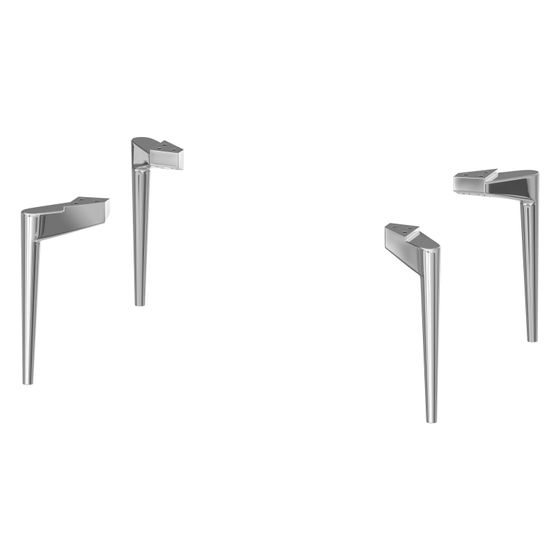 Duravit Sockelfuß Sivida 100x30x250mm 4er Set C für Serie Sivida bodenstehende Konsole-/Waschtischunterbau Chrom glänzend