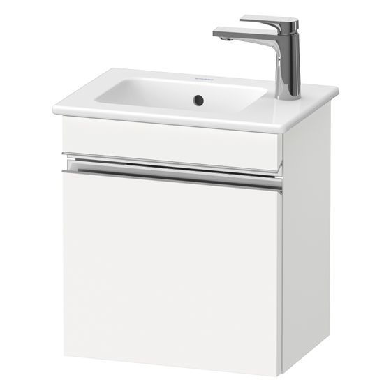 Duravit Sivida Waschtischunterbau wandh 287x400x443mm R, Mattweiß, Griffleiste, 1 Tür, Automatiktürsch. SV4642R10180000
