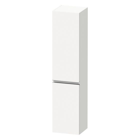 Duravit Sivida Hochschrank, Dekor 374x400x1770mm Mattweiß, 2 Türen R, Griffleiste Chrom, 3 Glasfachböden, 1 Holzfachboden, 50mm