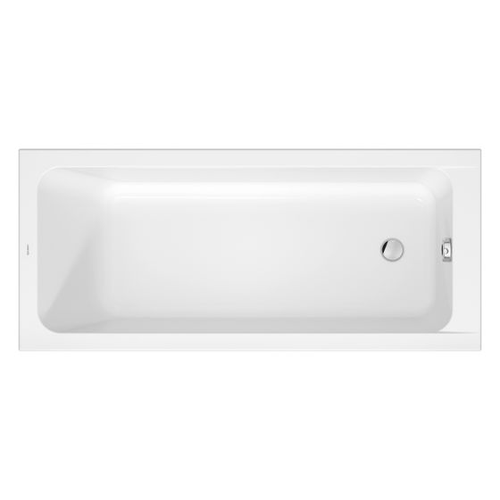 Duravit D-Code Badewanne 470x700x1600mm, 213l, Weiß, Rechteckig, Einbau, 1 Rückenschräge variabel