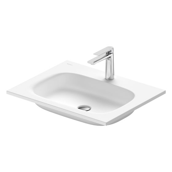Duravit Sivida Waschtisch 485x620x110mm Weiß Seidenmatt rechteckig 1 Waschplatz/HL M ohne Überlauf