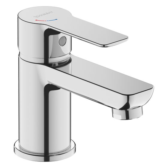 Duravit D-Code Einhebel-Waschtischmischer 125mm, Chrom Hochglanz, Keramikmischsystem, Ausladung 95mm, 4l/min