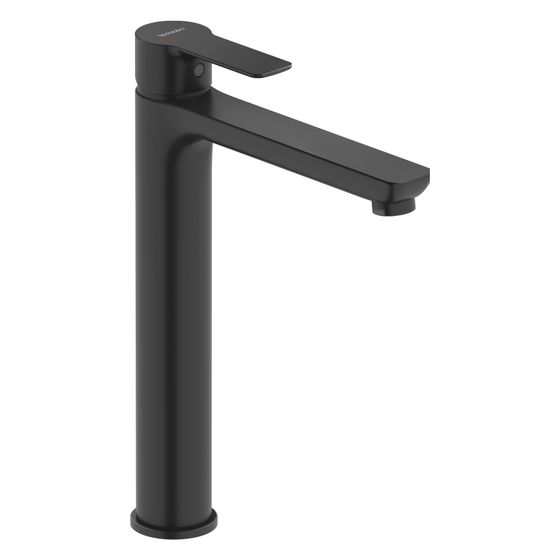 Duravit D-Code Einhebel-Waschtischmischer 295mm, Mattschwarz, Keramikmischsystem, Ausladung 180mm, 4l/min
